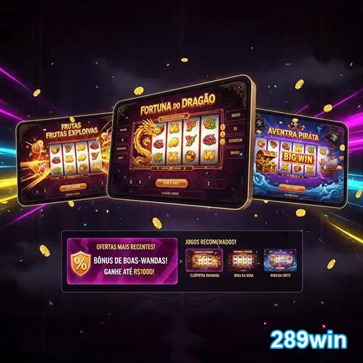 Imagem do slide inicial do 289win, destaque para produtos de apostas esportivas e o site 289win na tela.